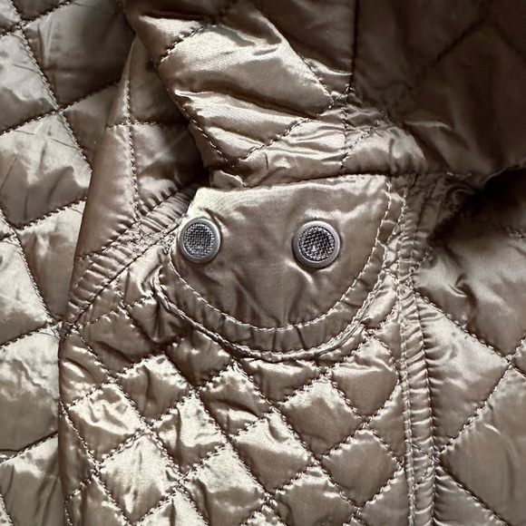 Zara women’s army green quilted zip up jacket with hood Size XS - Picture 7 of 10